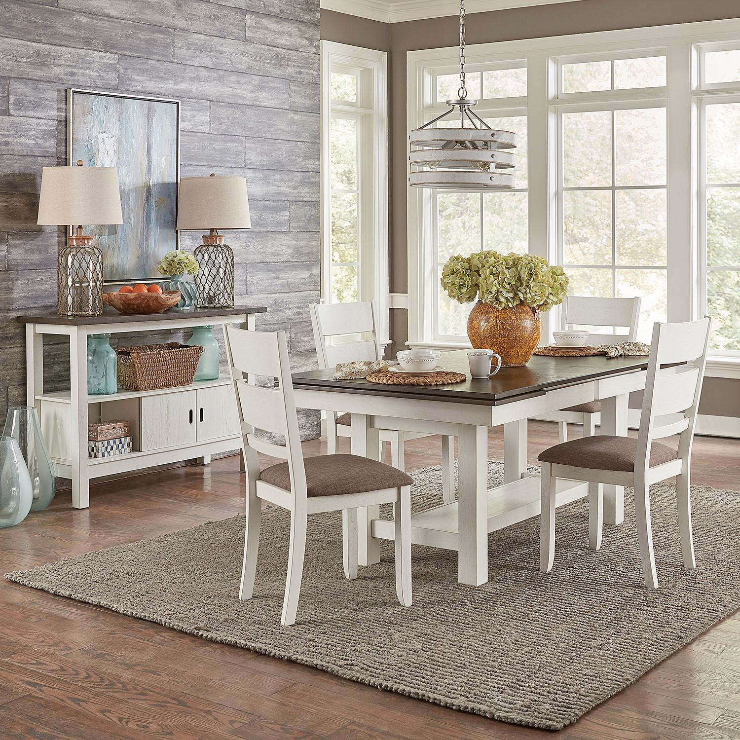 Liberty Furniture Brook Bay 5-Piece Trestle Table Dining Set