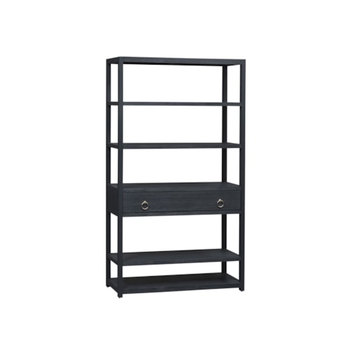 Contemporary 6-Shelf Accent Bookcase