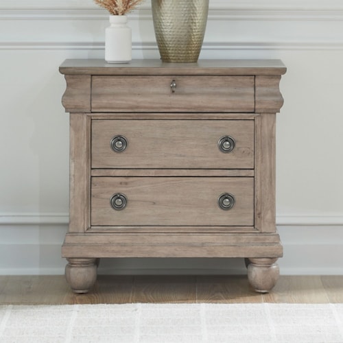 Rustic 3-Drawer Nightstand