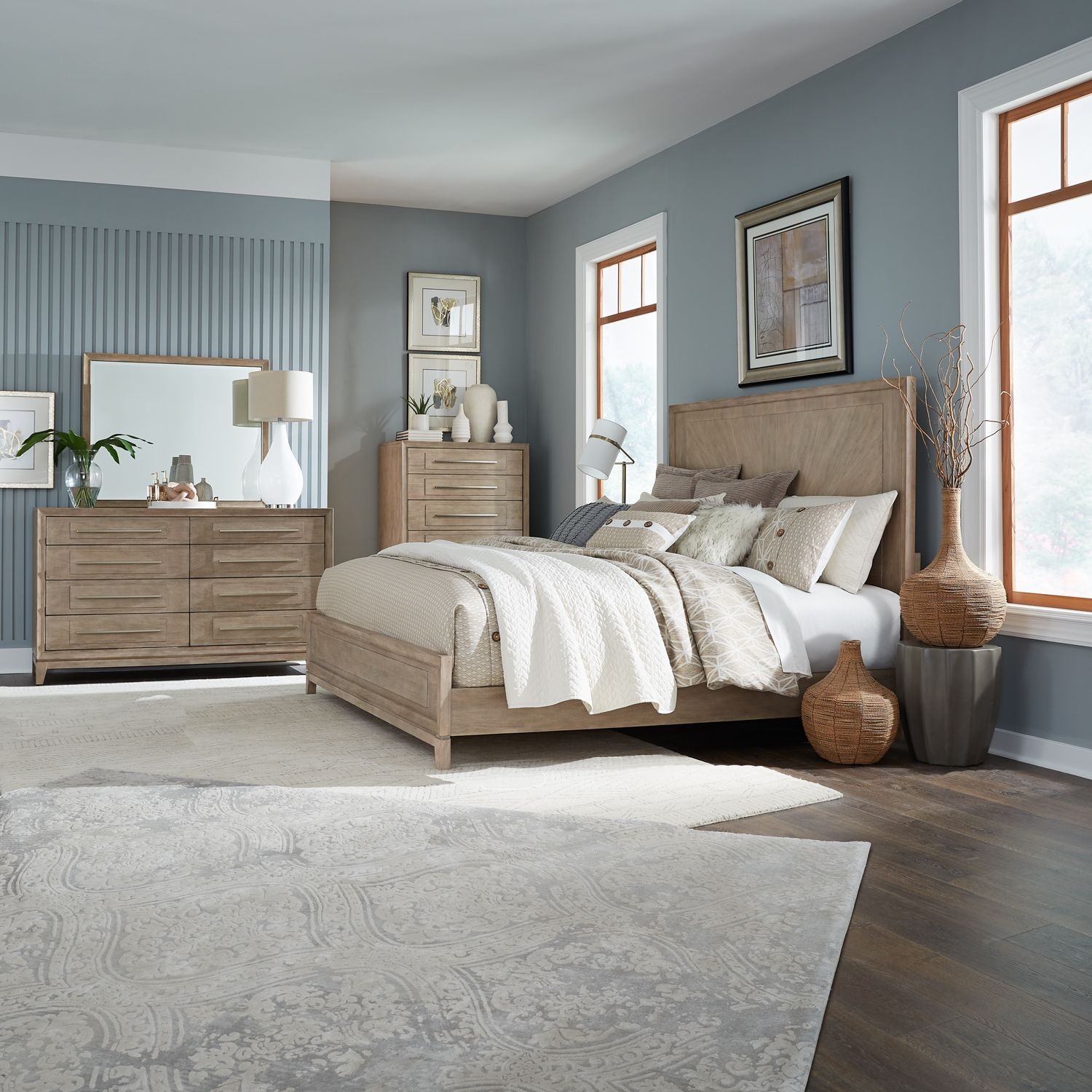 Liberty Furniture Brentwood 4-Piece King Panel Bedroom Set
