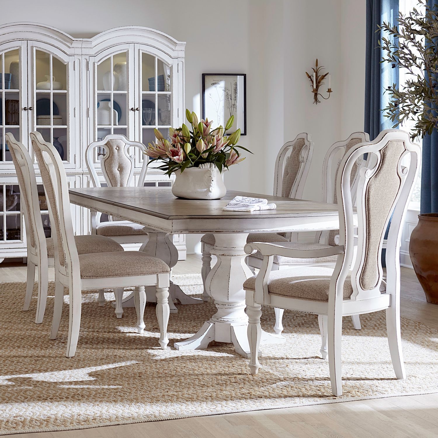 7-pc. European Double-Pedestal Dining Set