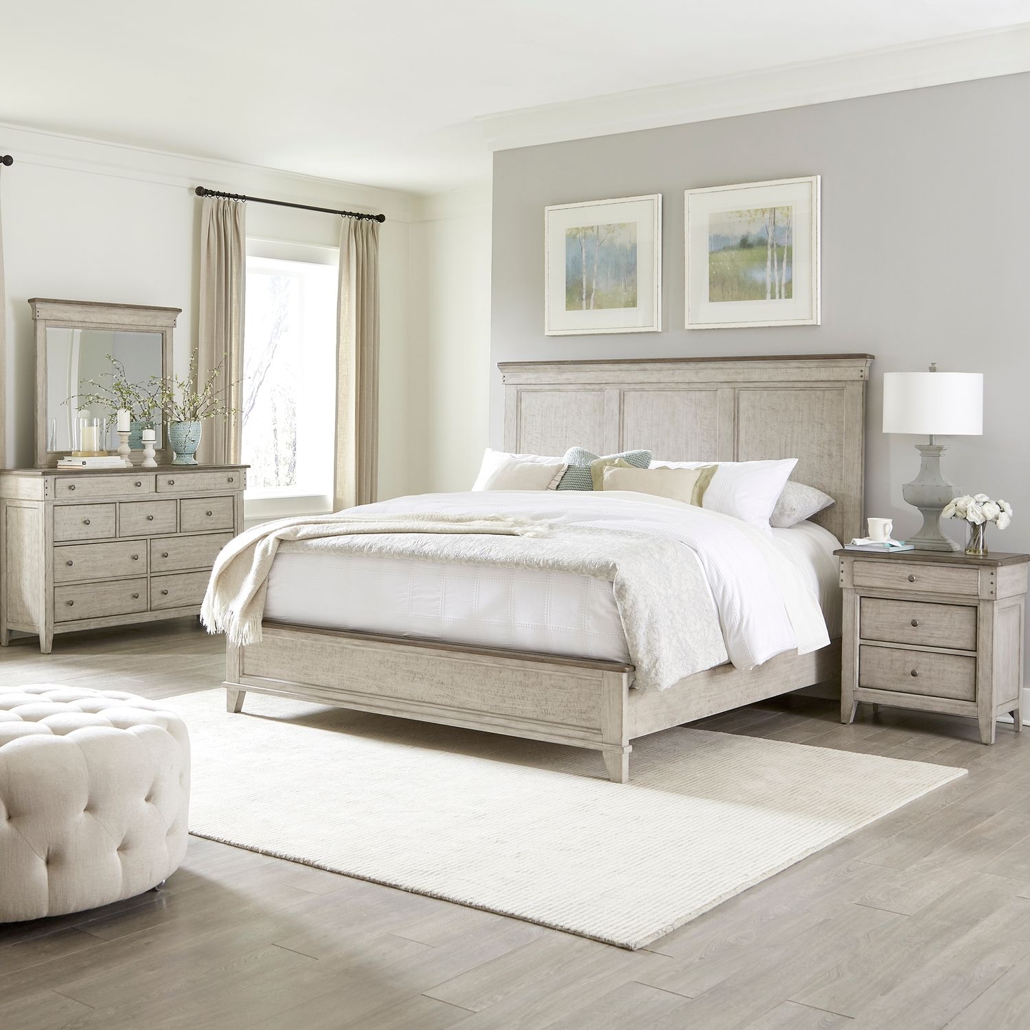 Liberty Furniture Ivy Hollow 4-Piece King Panel Bedroom Set