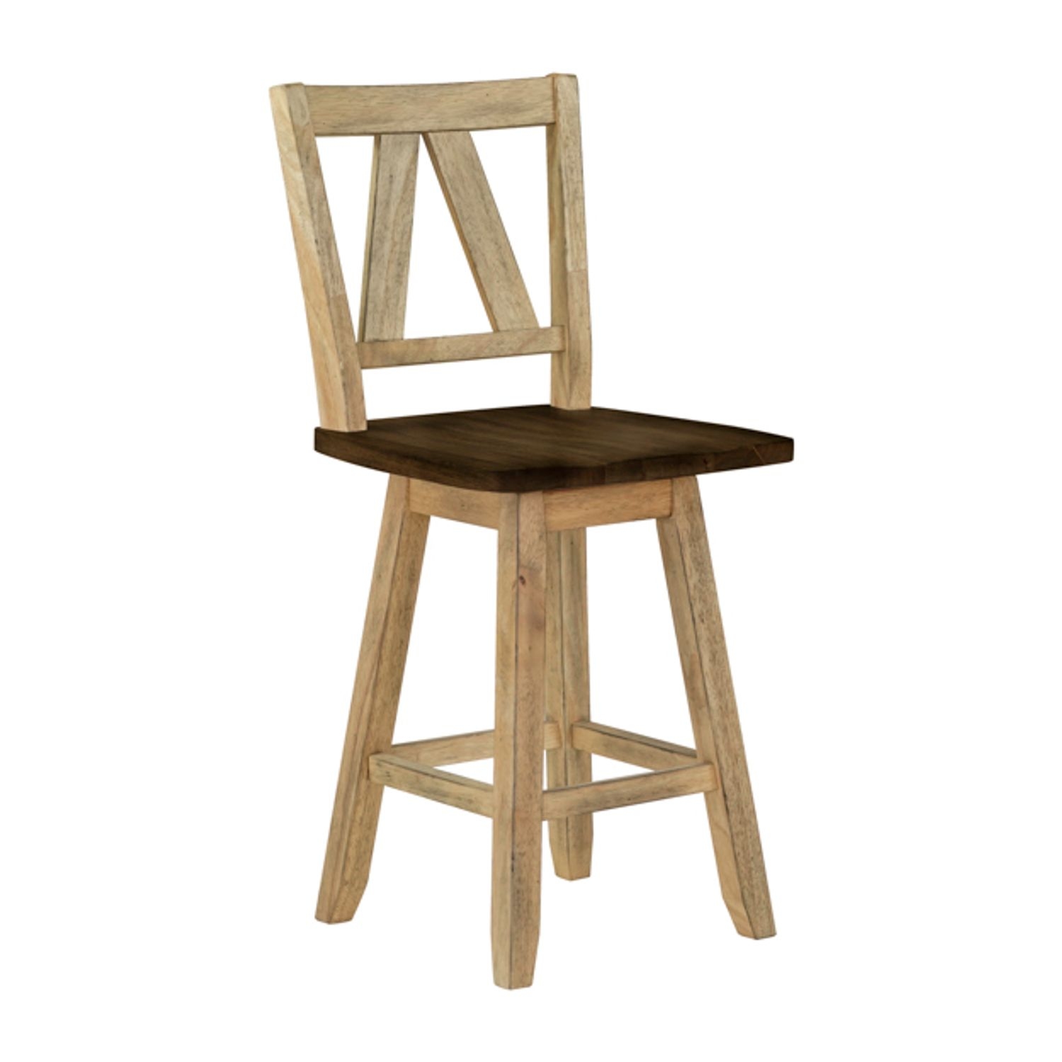 Two-Toned Counter Height Swivel Chair