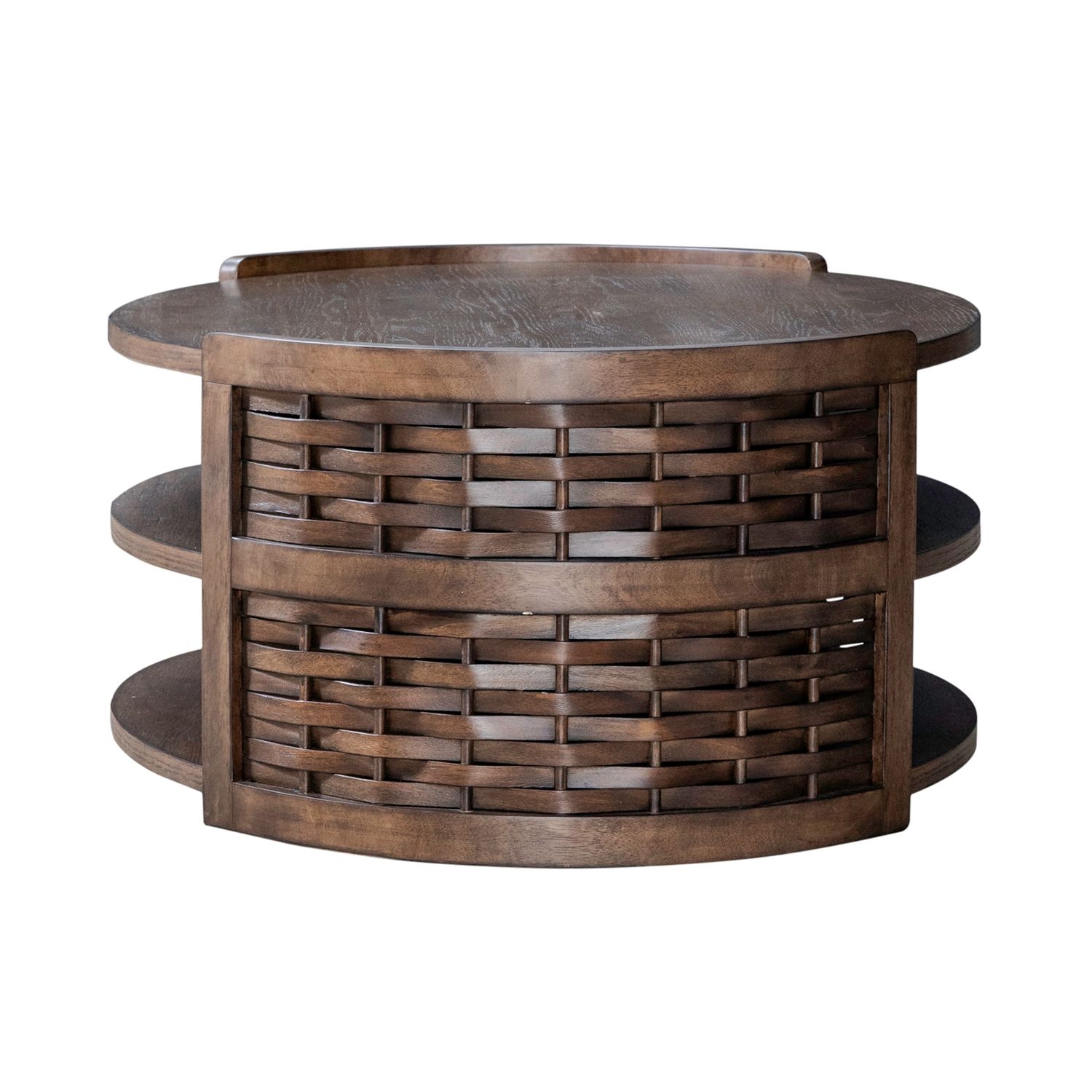 Oval 2-Shelf Cocktail Table