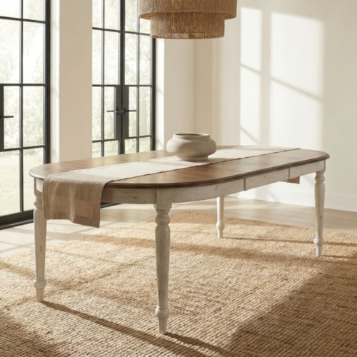 Transitional 7-Piece Dining Set with Leaves