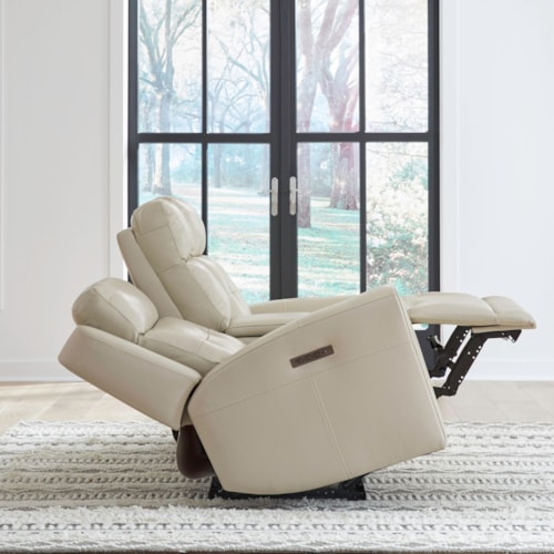Casual Power Reclining Loveseat with Console and Cupholders
