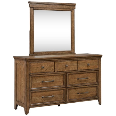 7-Drawer Dresser and Mirror