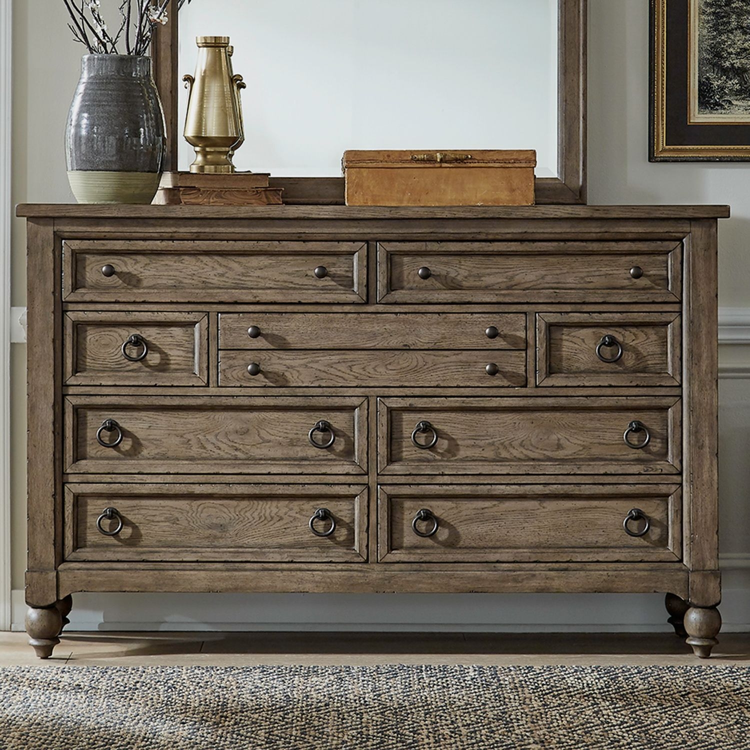 Liberty Furniture Americana Farmhouse 9-Drawer Dresser