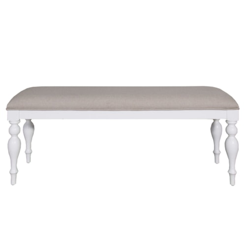 Transitional Dining Bench with Turned Legs