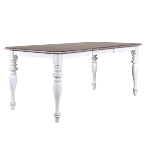 Farmhouse Rectangular Dining Table with Leaf Inserts