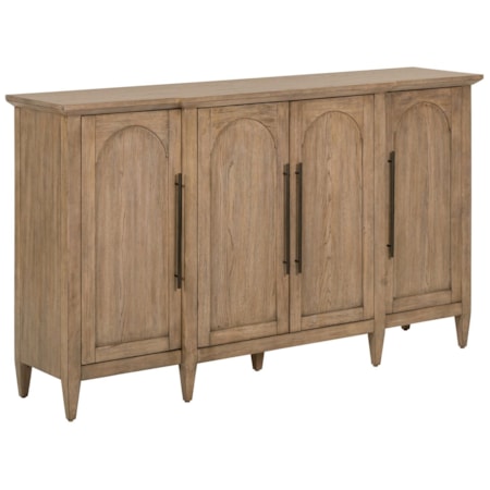 4-Door Accent Cabinet w/Archway Design