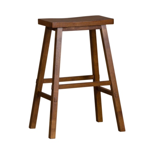 Transitional 30" Sawhorse Bar Stool