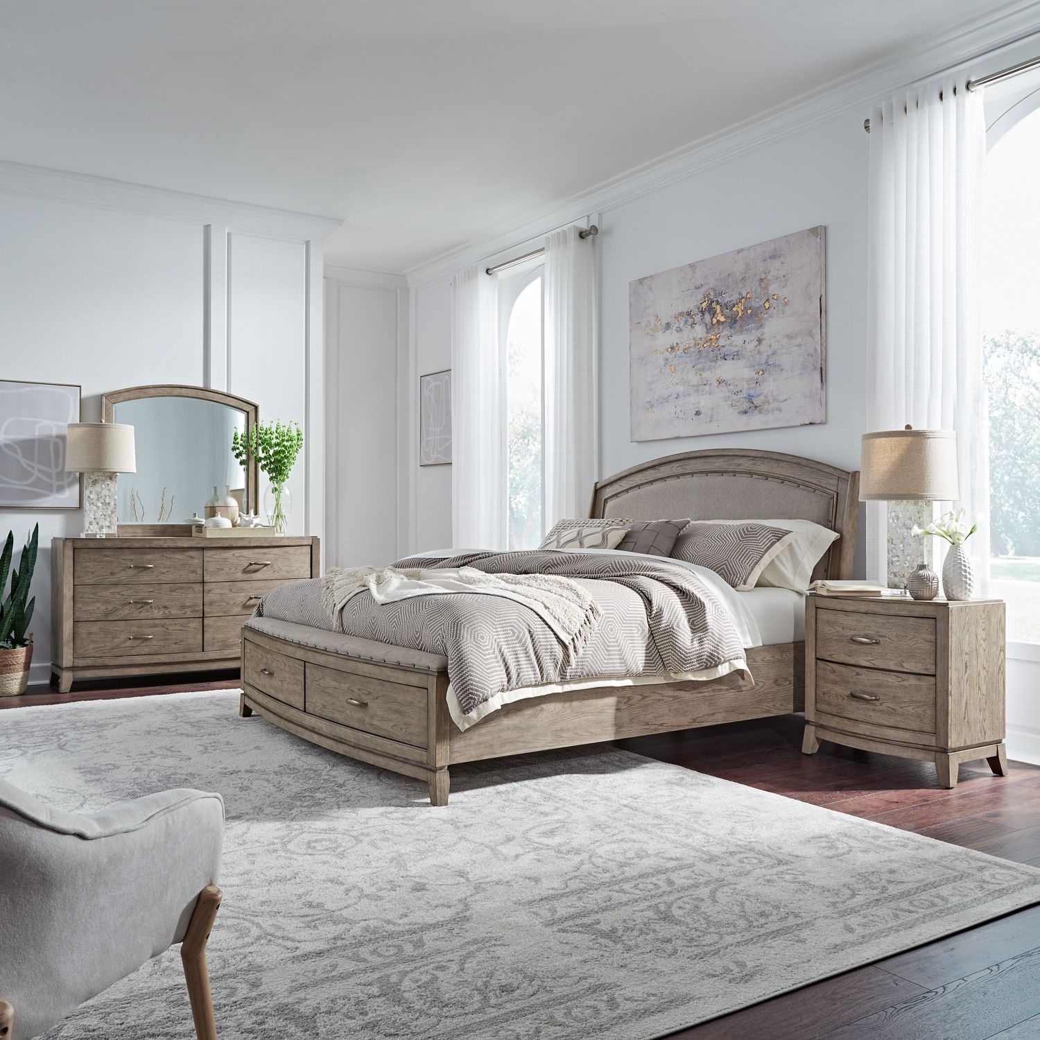 4-Piece Queen Upholstered Bedroom Set
