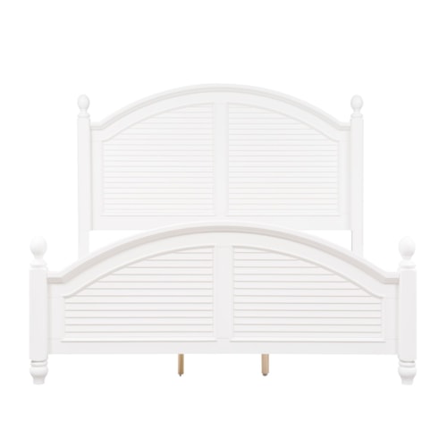 Cottage King Poster Bed with Arched Crown Molding
