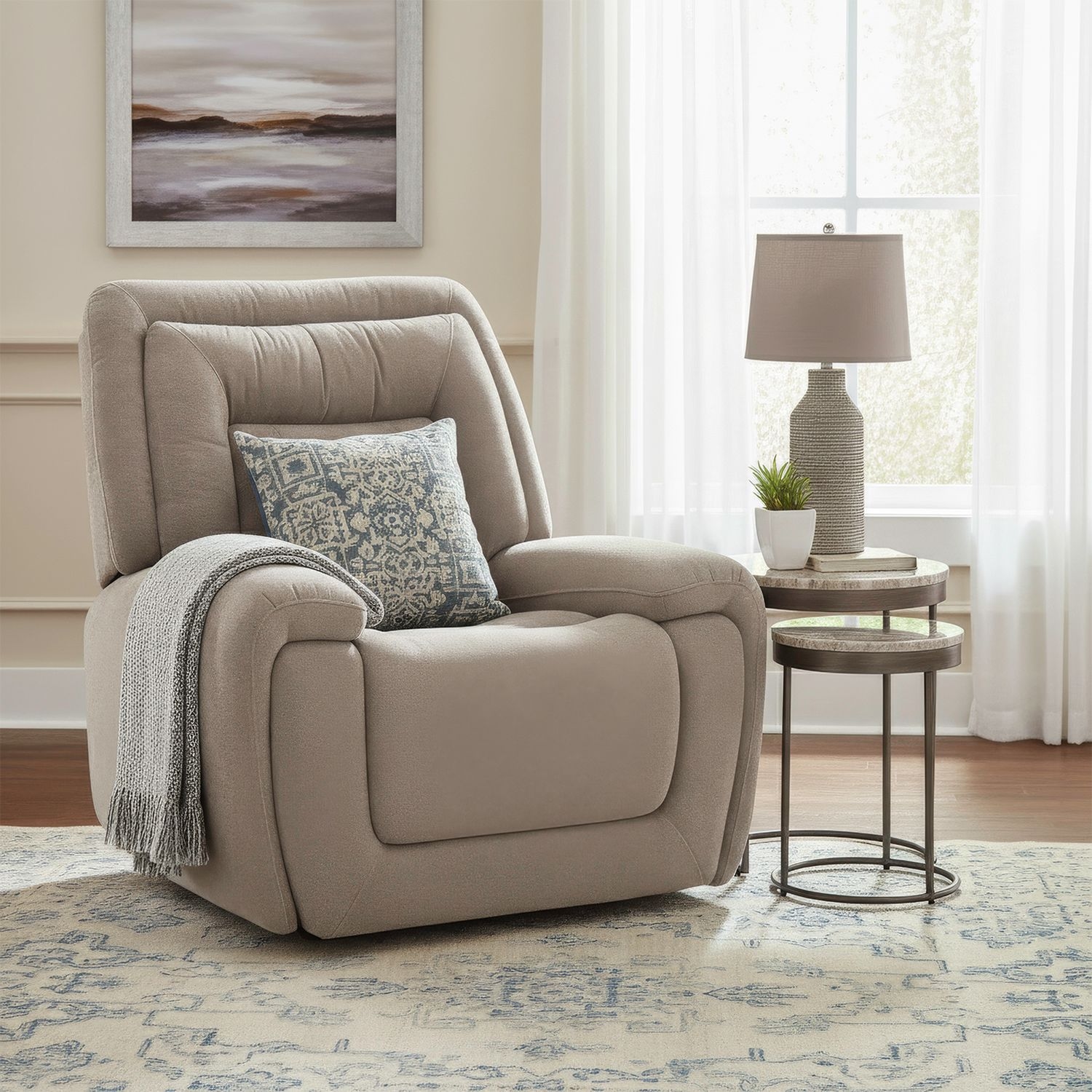 Liberty Furniture Senator Big & Tall Lay-Flat Triple Power Recliner