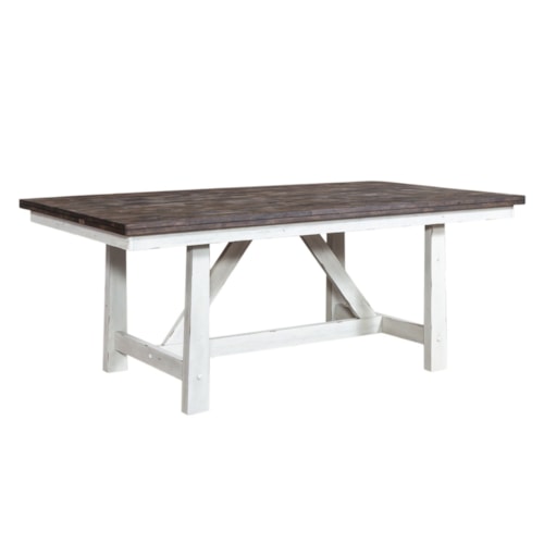 Farmhouse 5-Piece Trestle Table Set