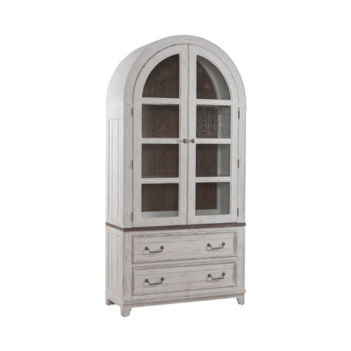 Cottage Curio Cabinet with Built-in LED Light