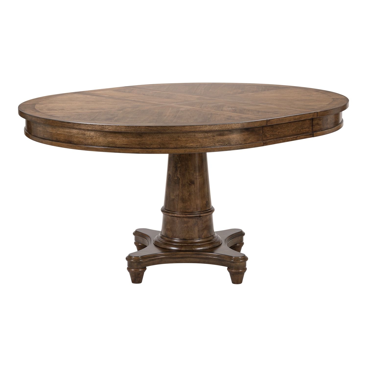 48" Round Pedestal Dining Table w/12" Leaf