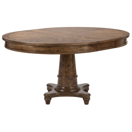 48" Round Pedestal Dining Table w/12" Leaf