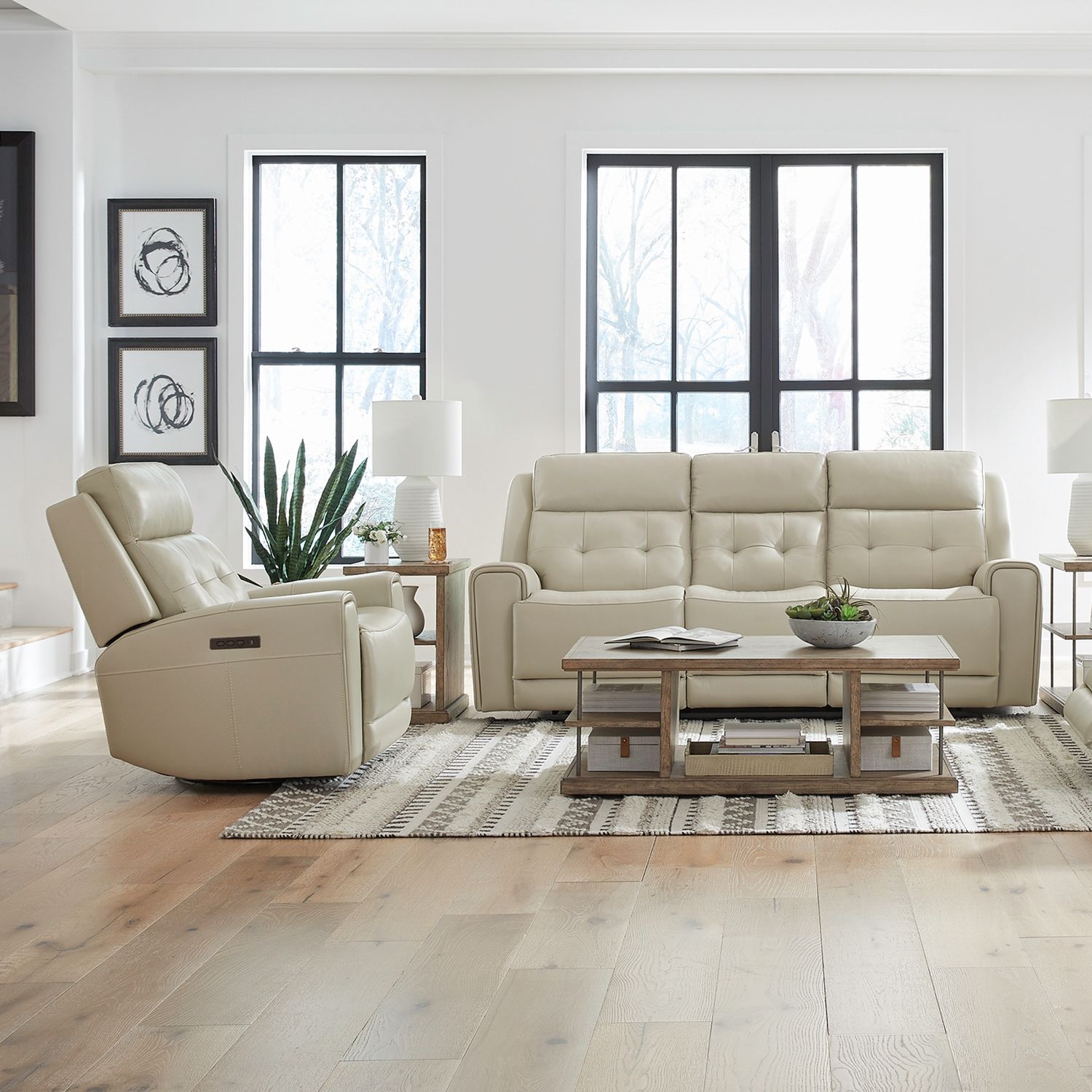 Liberty Furniture Carrington Sofa and Recliner Set