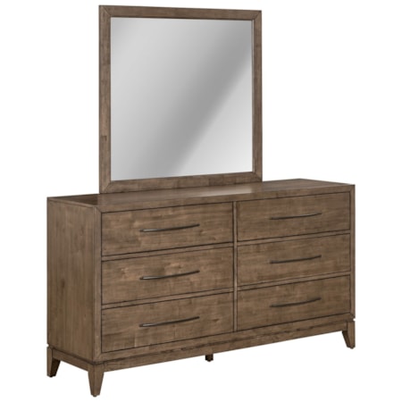 6-Drawer Dresser with Mirror