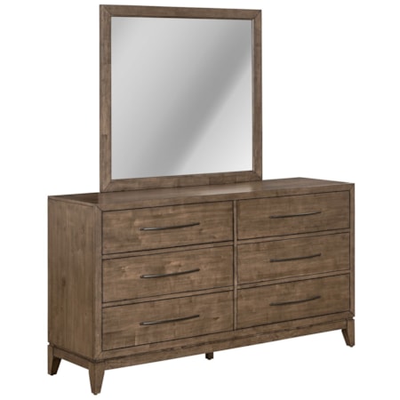 6-Drawer Dresser with Mirror
