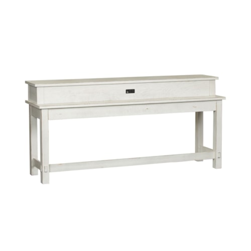 Farmhouse Console Table with Charging Station