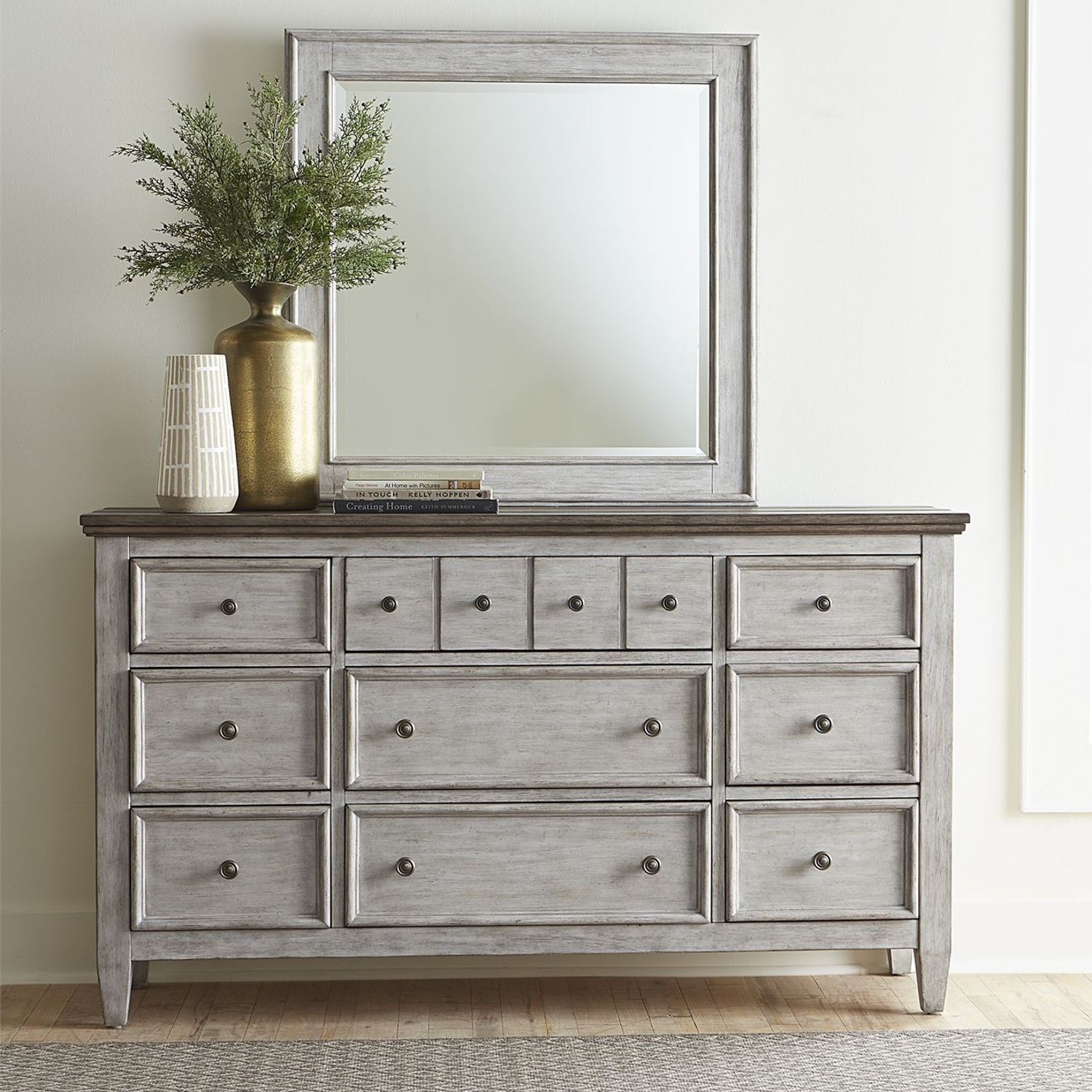 Liberty Furniture Heartland Dresser and Mirror Set