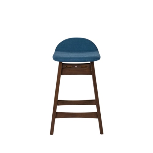 Mid-Century Modern Upholstered Counter Chair