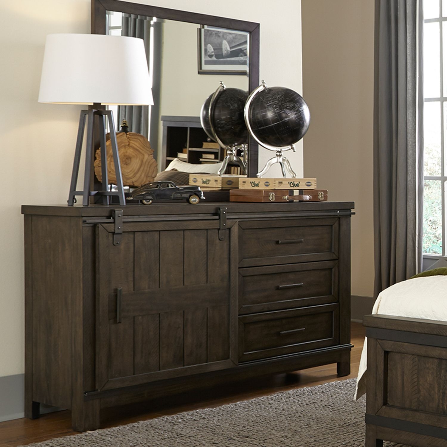 Liberty Furniture Thornwood Hills 3-Piece Full Panel Bookcase Bed Set