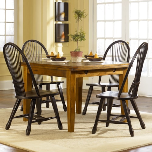 5-Piece Table & Chair Set with 2 Table Leaves