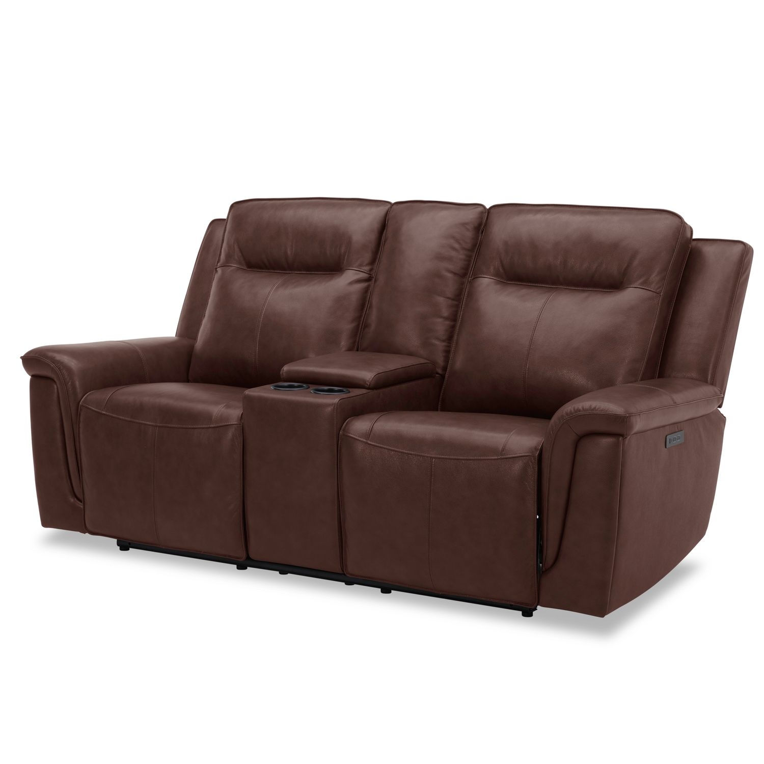 Leather Power Reclining Loveseat