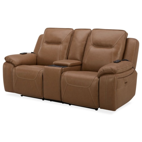 Transitional Power Recliner Loveseat with Wireless Charging