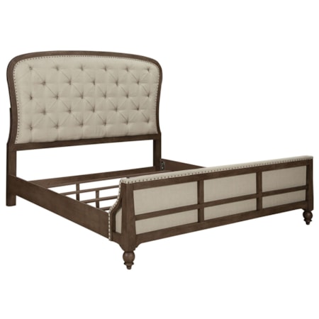 Upholstered Queen Shelter Bed