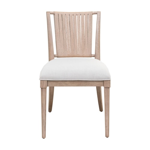 Transitional Dining Side Chair with Corded Back