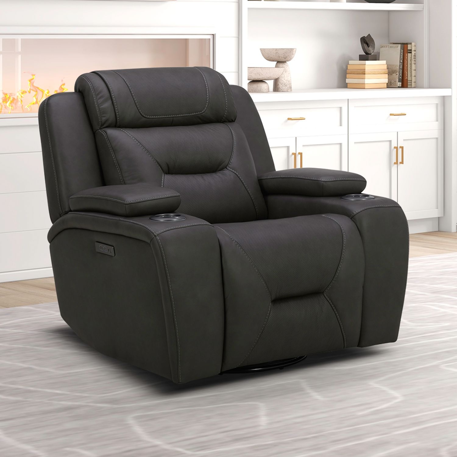 Liberty Furniture Chapman Power Swivel Glide Recliner