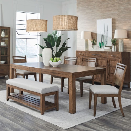 Transitional 6-Piece Rectangular Dining Set