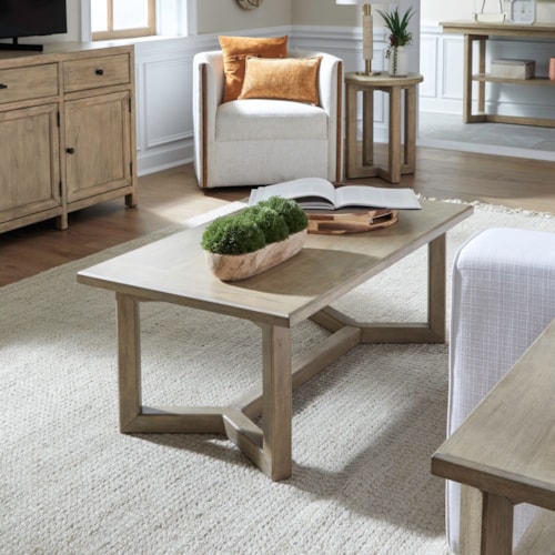 Transitional Rectangular Cocktail Table