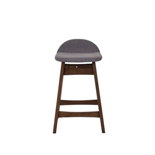 Mid-Century Modern Upholstered Counter Chair