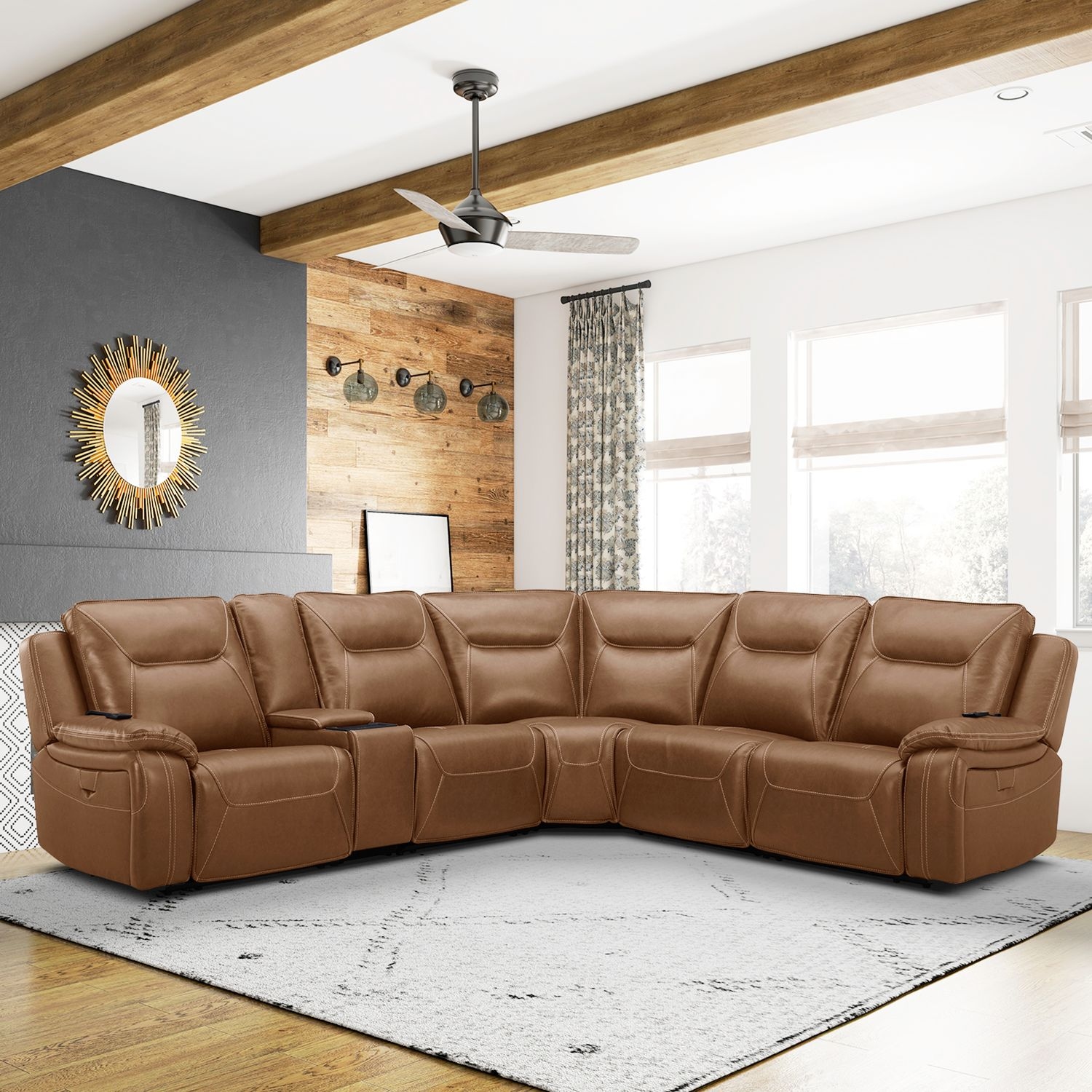6-Piece Power Recliner Sectional Sofa