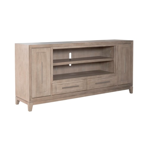 Transitional 80" Fireplace TV Console