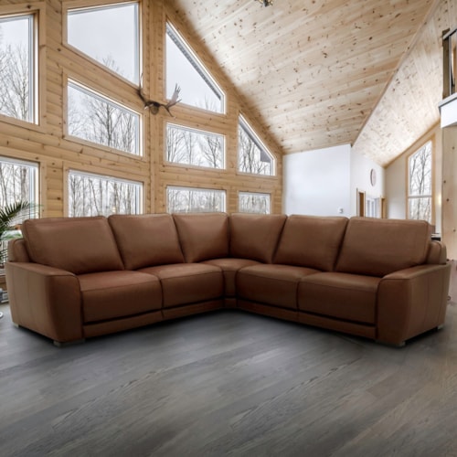 Transitional 5-Piece Sectional with Dual Power Recline