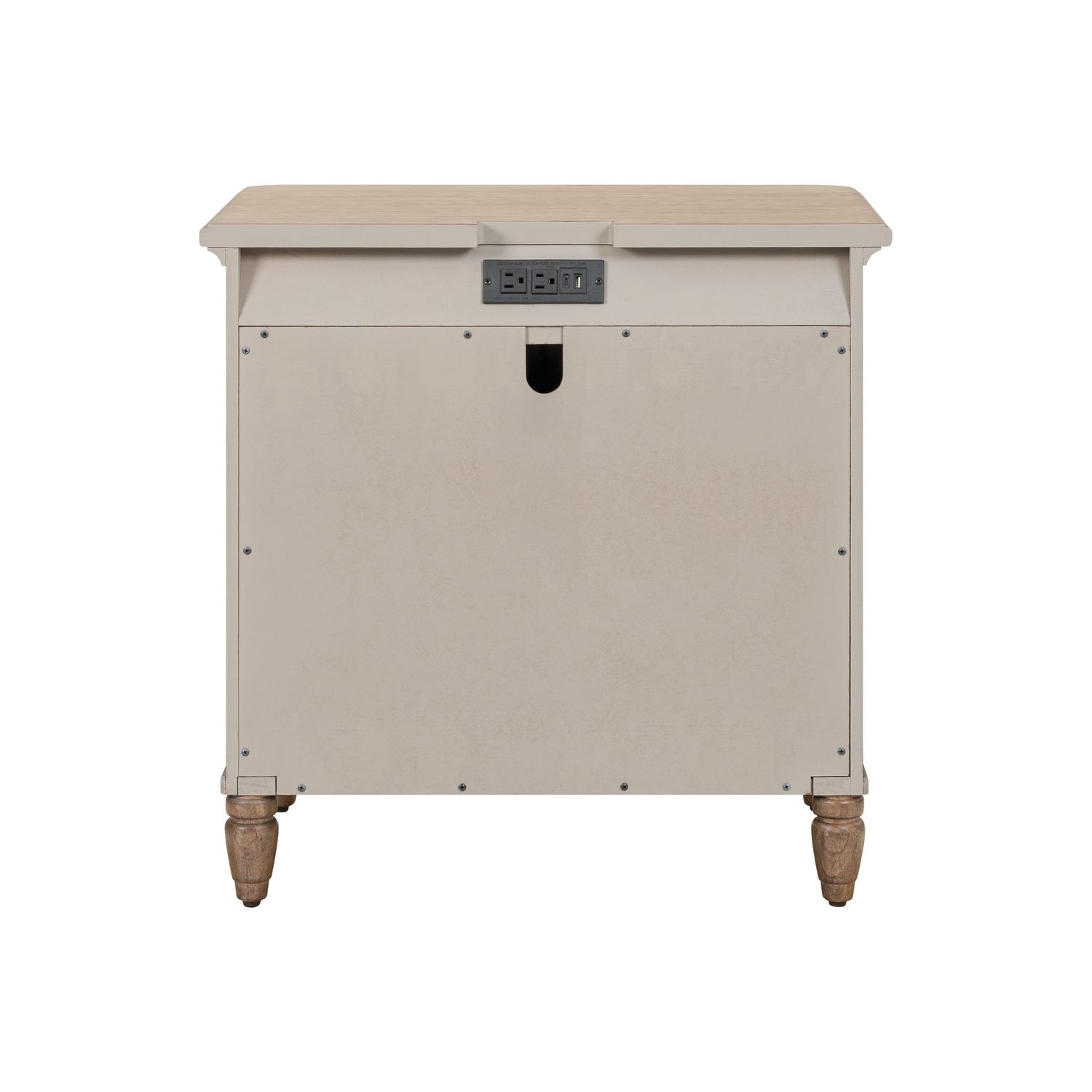 Three-Drawer Nightstand w/Charging Station