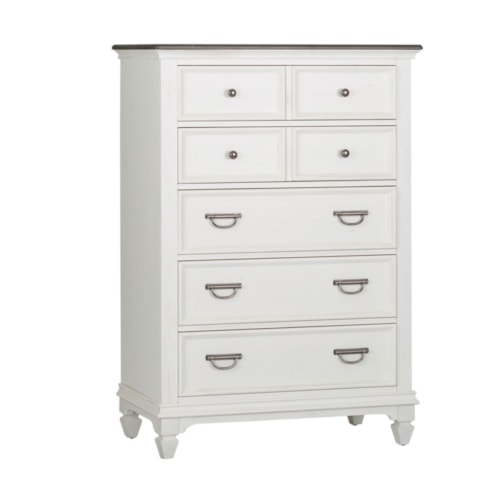 Allyson Park 5-Drawer Chest with Felt-Lined Top Drawers