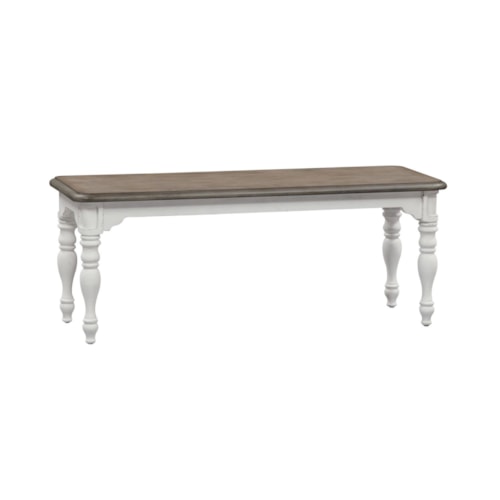 Traditional Style Two-Toned Dining Bench
