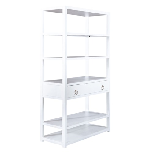 Contemporary 6-Shelf Accent Bookcase
