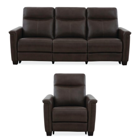 Power Reclining Sofa and Recliner Set