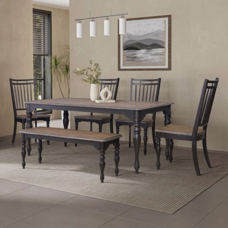 Opt 6 Piece Leg Table Set