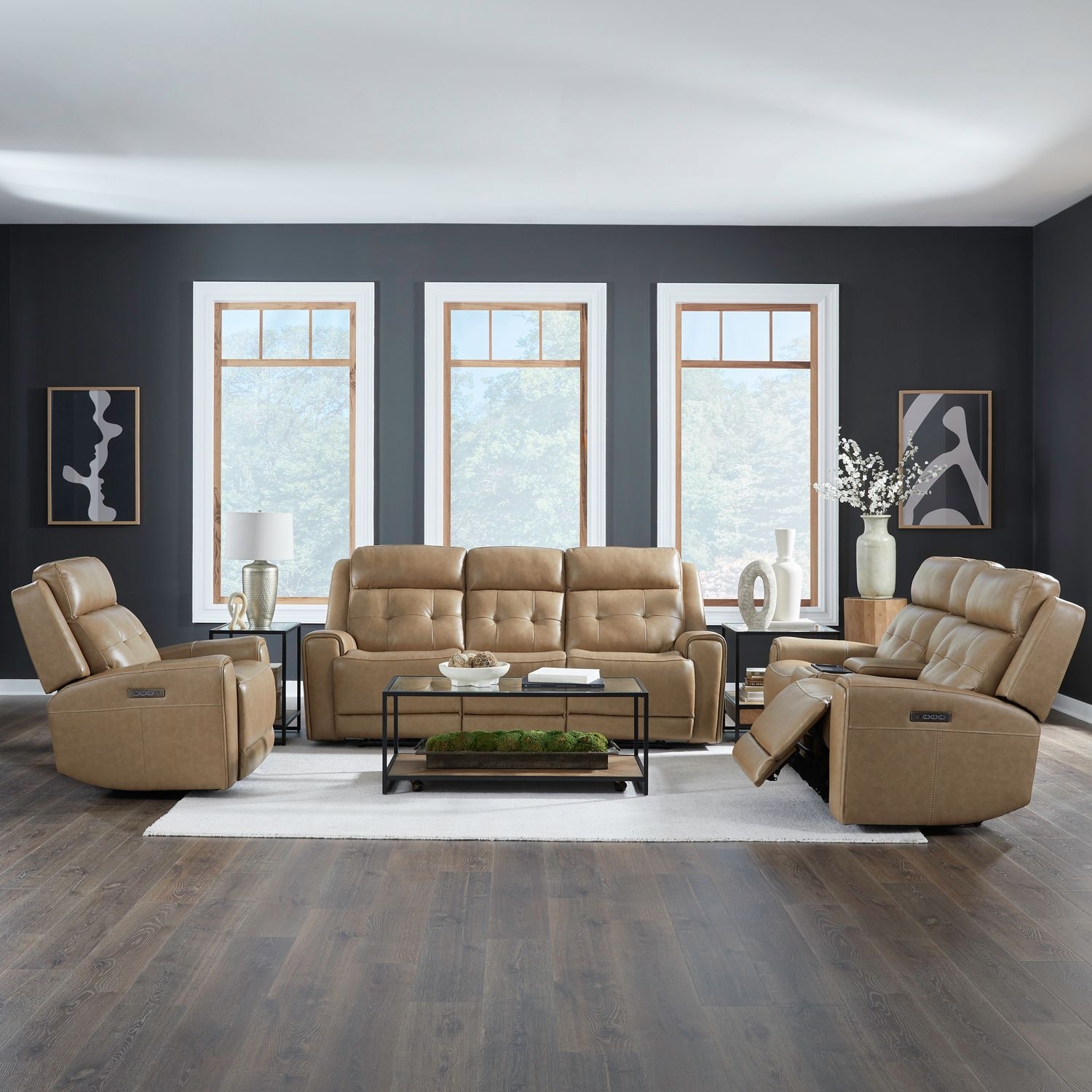 Sofa with Loveseat and Recliner