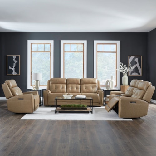 Casual 3-Piece Living Room Set